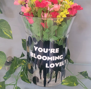 You're Blooming Lovely Vase black