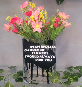 Endless Garden of Flowers Vase Black