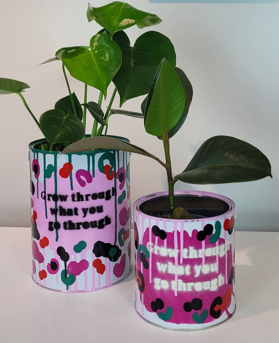 Paint Pot Planter 'Grow Series' Grow through what you go through