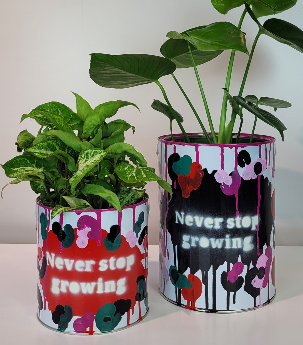 Paint Pot Planter 'Grow Series' Never stop growing